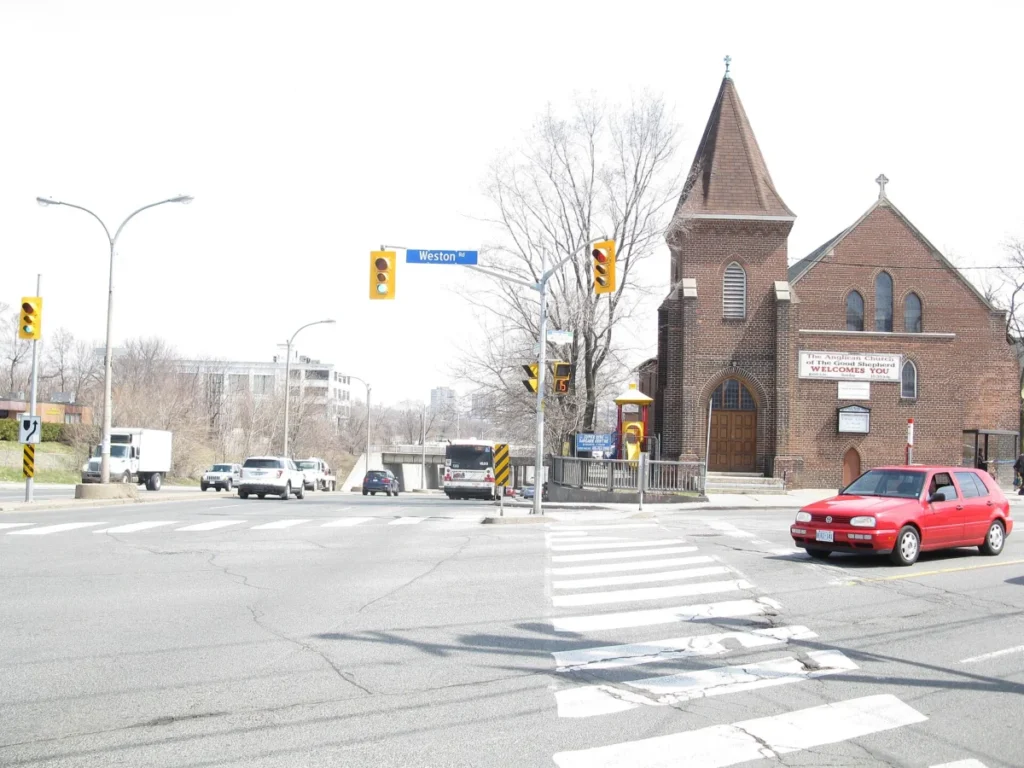 Weston Road and Eglinton Avenue West in Mount Dennis, Toronto