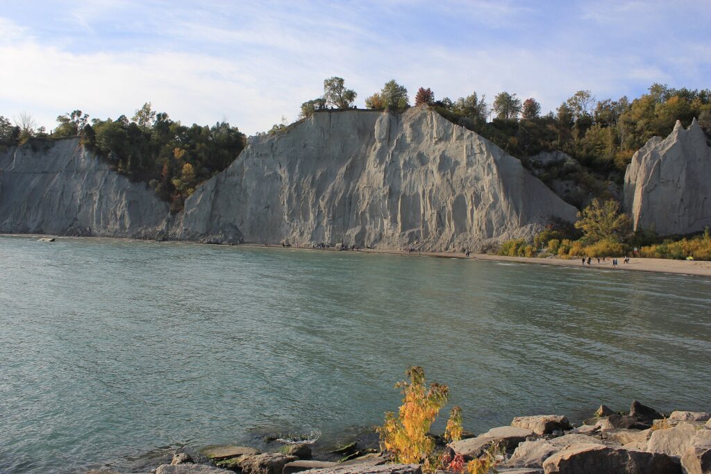 The Scarborough Bluffs above Lake Ontario
